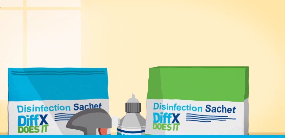 How to use DiffX™ to clean and disinfect